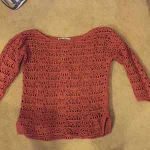 Cropped lacy sweater